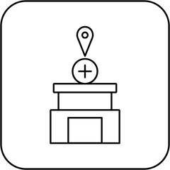 hospital location icon design
