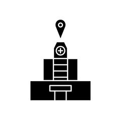 hospital location icon design