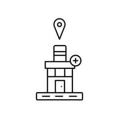 hospital location icon design