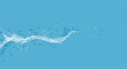 Fondo abstracto azul con conexiones de red