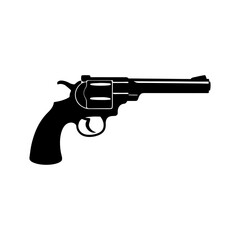 Revolver Silhouette vector illustration