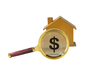 A magnifier on home model,according to the requirements, certifications, and real estate safety...