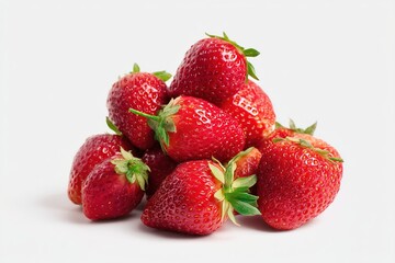 strawberries isolated on white background