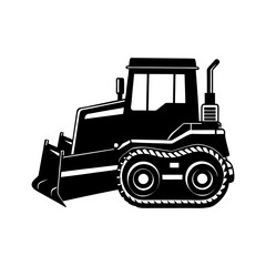 Bulldozer Silhouette vector illustration