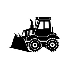 Bulldozer Silhouette vector illustration