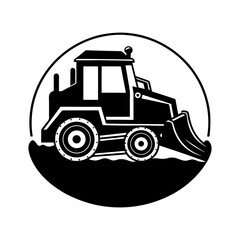 Bulldozer Silhouette vector illustration