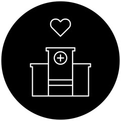 love hospital icon design