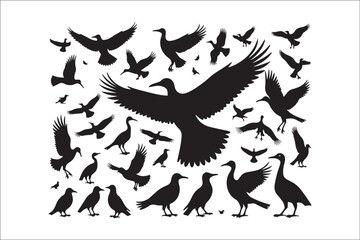 Bird Silhouette Bundle | Flying Birds Vector Clipart | SVG, PNG, EPS for Cricut & Laser Cutting

Birds Vector Silhouettes | Wildlife Animal SVG Files | Digital Bird Clipart for Crafts & Decor

Flying 