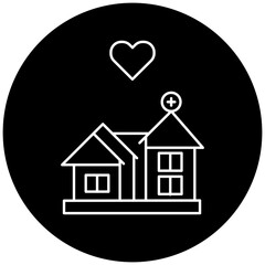 love hospital icon design