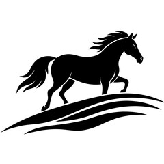 horse silhouette vector