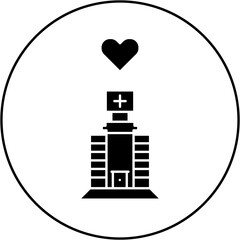 love hospital icon design