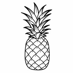 Obraz premium pineapple vector illustration