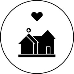 love hospital icon design
