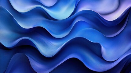 Obraz premium Abstract blue wavy folds