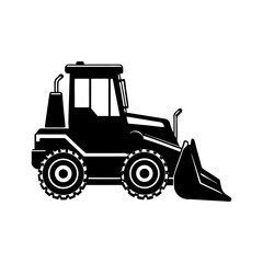 Bulldozer Silhouette vector illustration