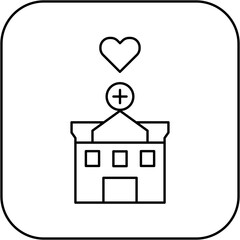 Fototapeta premium love hospital icon design