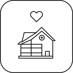 love hospital icon design