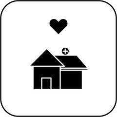 love hospital icon design