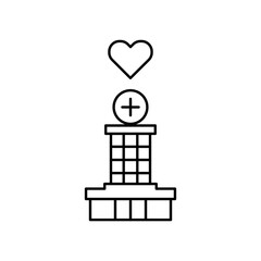love hospital icon design