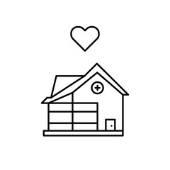 love hospital icon design
