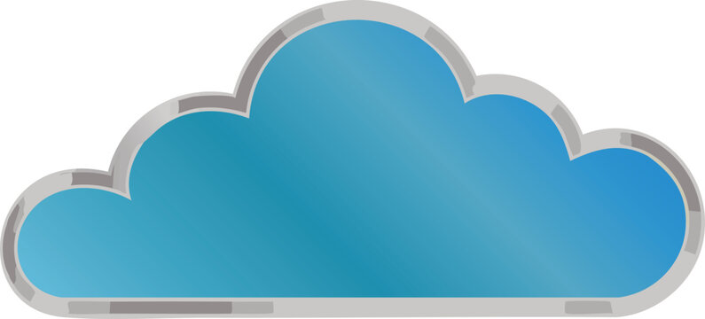 Dramatic Cloud with Silver Lining Vector Isolated, Optimistic Weather Symbol, Hopeful Storm Metaphor, Inspirational Sky Art
