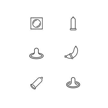 Condom icon logo flat vector design