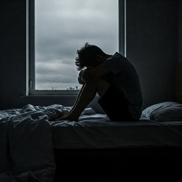 a suicidal teenager in deep depression, hopeless and helpless