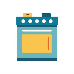 Kitchen Stove Icon Minimalist Vector Design Illustration