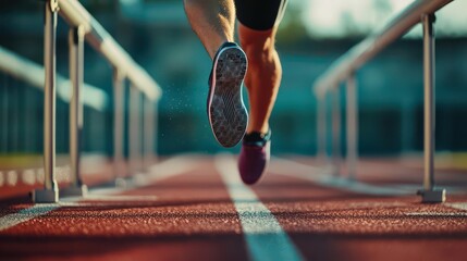 Dynamic Sprinting Action on Running Track