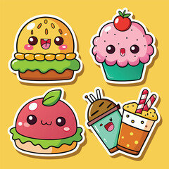 Cute food stickers