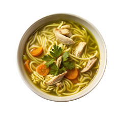 Delicious Chicken Noodle Soup in Bowl  Food Photography