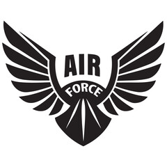 Obraz premium Air Force logo with wings