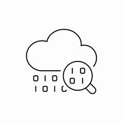 cloud data analytics icon vector sign