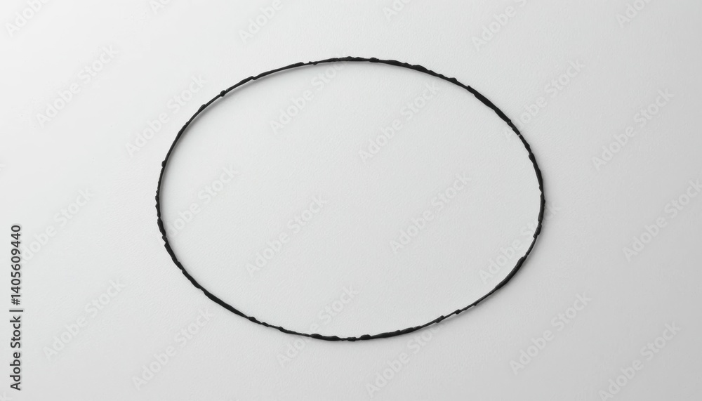 Poster artistic representation of an oval shape studio setting minimalist content clean environment abstrac