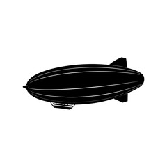 Blimp Silhouette vector illustration