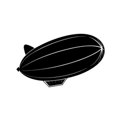 Blimp Silhouette vector illustration