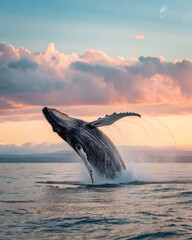 dolphin jumping into the sea