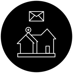 Obraz premium hospital email icon design