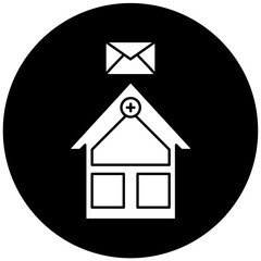 Obraz premium hospital email icon design