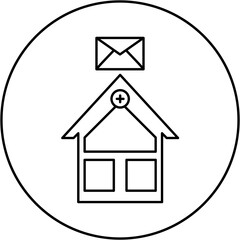 Obraz premium hospital email icon design