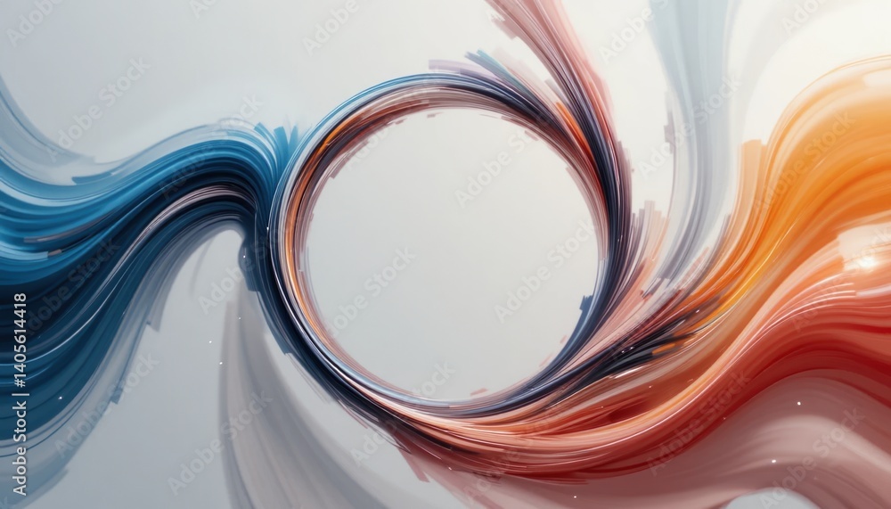 Poster dynamic swirls of colorful abstract art digital creation vibrant environment artistic perspective mo
