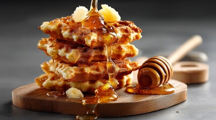 Waffles Waffles Honey Scene Drizzle 9it2h2h Healthy