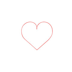 Minimalist heart outline design in a soft pink color symbolizing love and affection