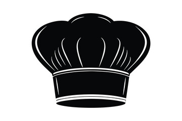 chefs hat line art silhouette vector illustration