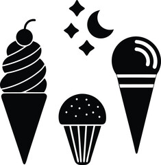 Nighttime Dessert Icons