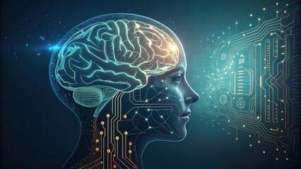 Exploring ai integration and neural connections in human cognition a futuristic infographic