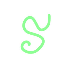 Obraz premium doodle vibrant green