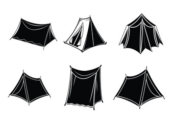 Camping elements tarp illustration