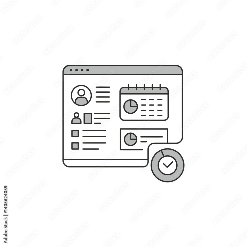 Poster digital dashboard interface: an intricately designed digital dashboard interface showcases user prof