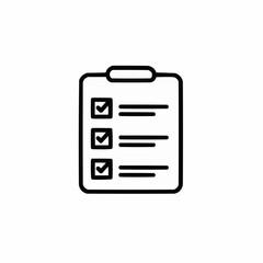 Checklist with checked boxes on a clipboard  